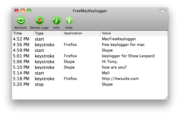 keylogger for mac free